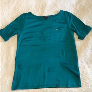 The Limited Teal Satin & Knit Top - Size S